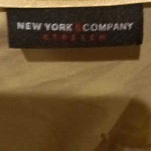 FINAL PRICE NWT NEW YORK & CO mustard colored blouse w hidden buttons